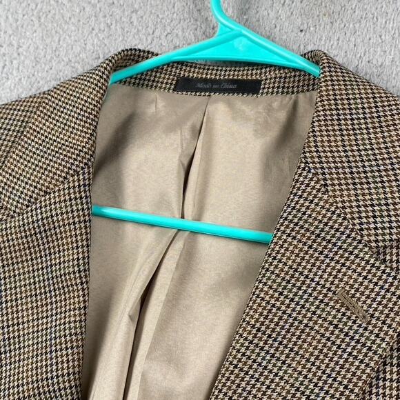 Lauren Ralph Lauren Suit Jacket Men's 44L 100% Wool Sports Coat Houndstooth - Picture 1 of 13